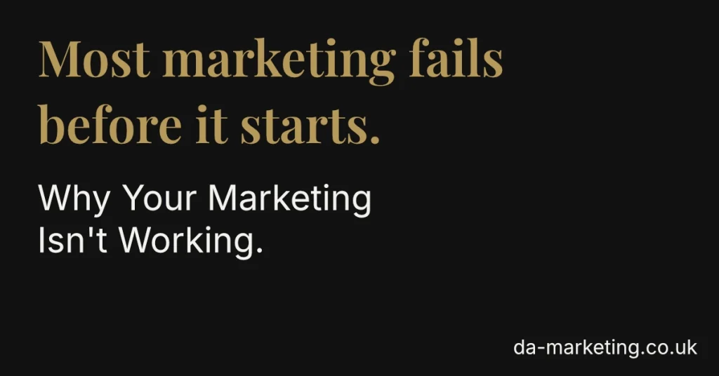 Why your marketing isn't working - DA Marketing
