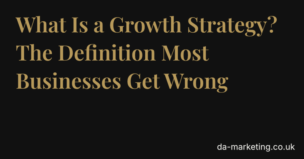 growth strategy definition what most businesses get wrong