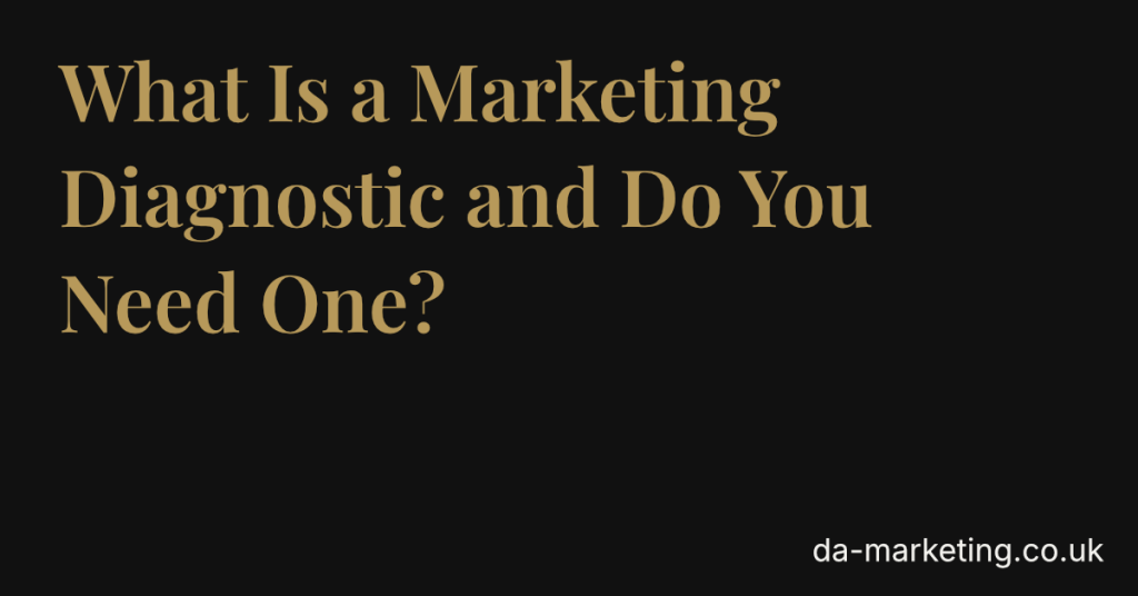 what is a marketing diagnostic and how it differs from an audit