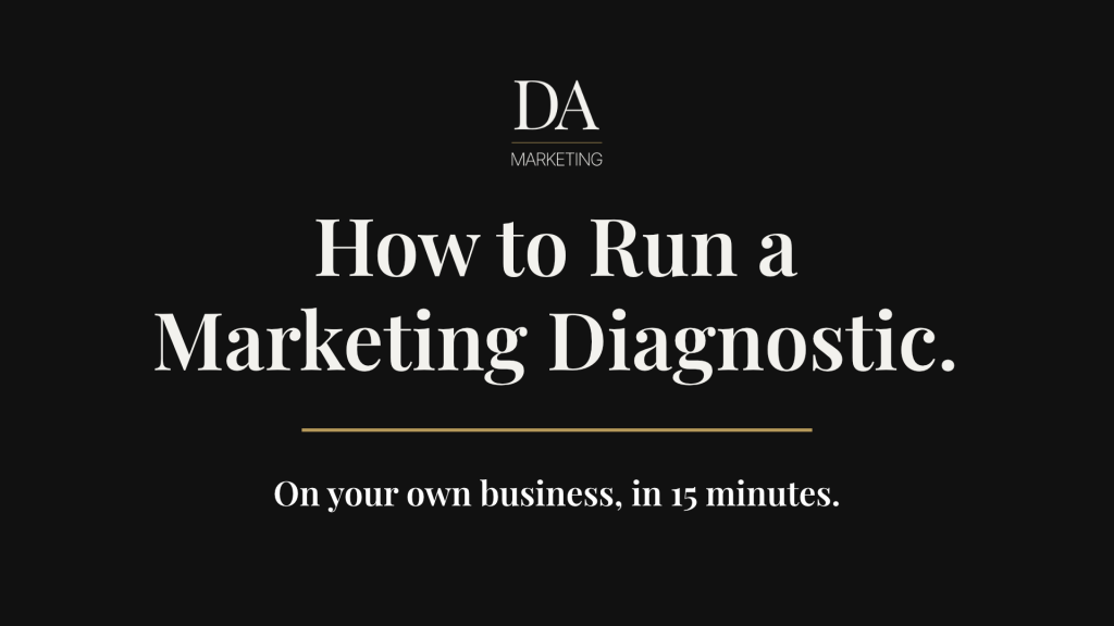 how to run a marketing diagnostic on your own business